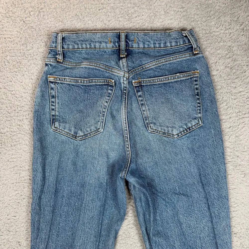 We The‎ Free Free People High Rise Skinny Jeans Blue Distressed Raw Hem Size 29